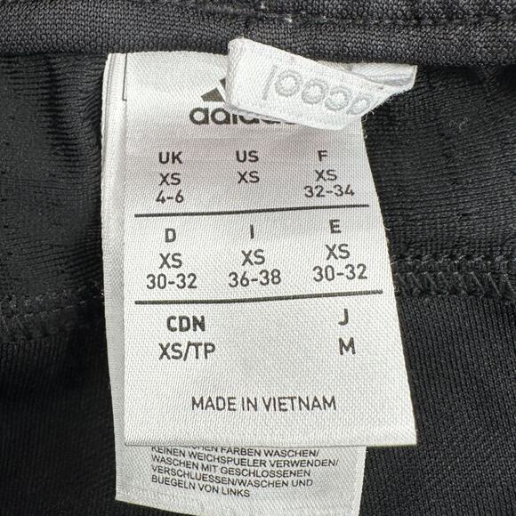 Adidas Black White Stripes Elastic Waistband Trackpants Womens‎ Pants XS - Picture 4 of 8